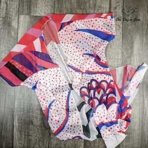 Amzbrly Short Sleeve Full Length Beach Kimono Sheer Tropical Print